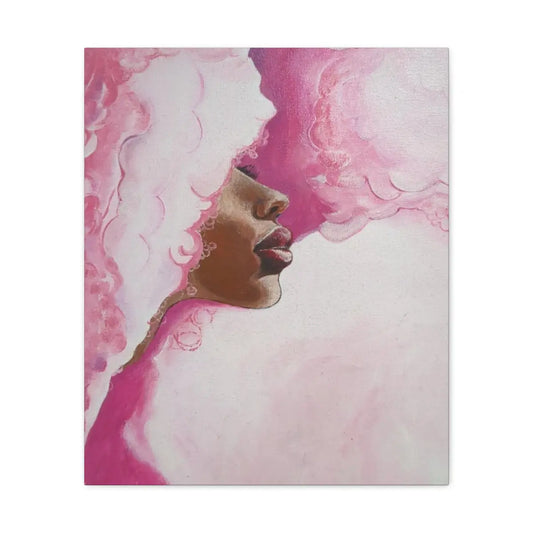 Pink Lady Wall Art Wrapped Canvas Printify