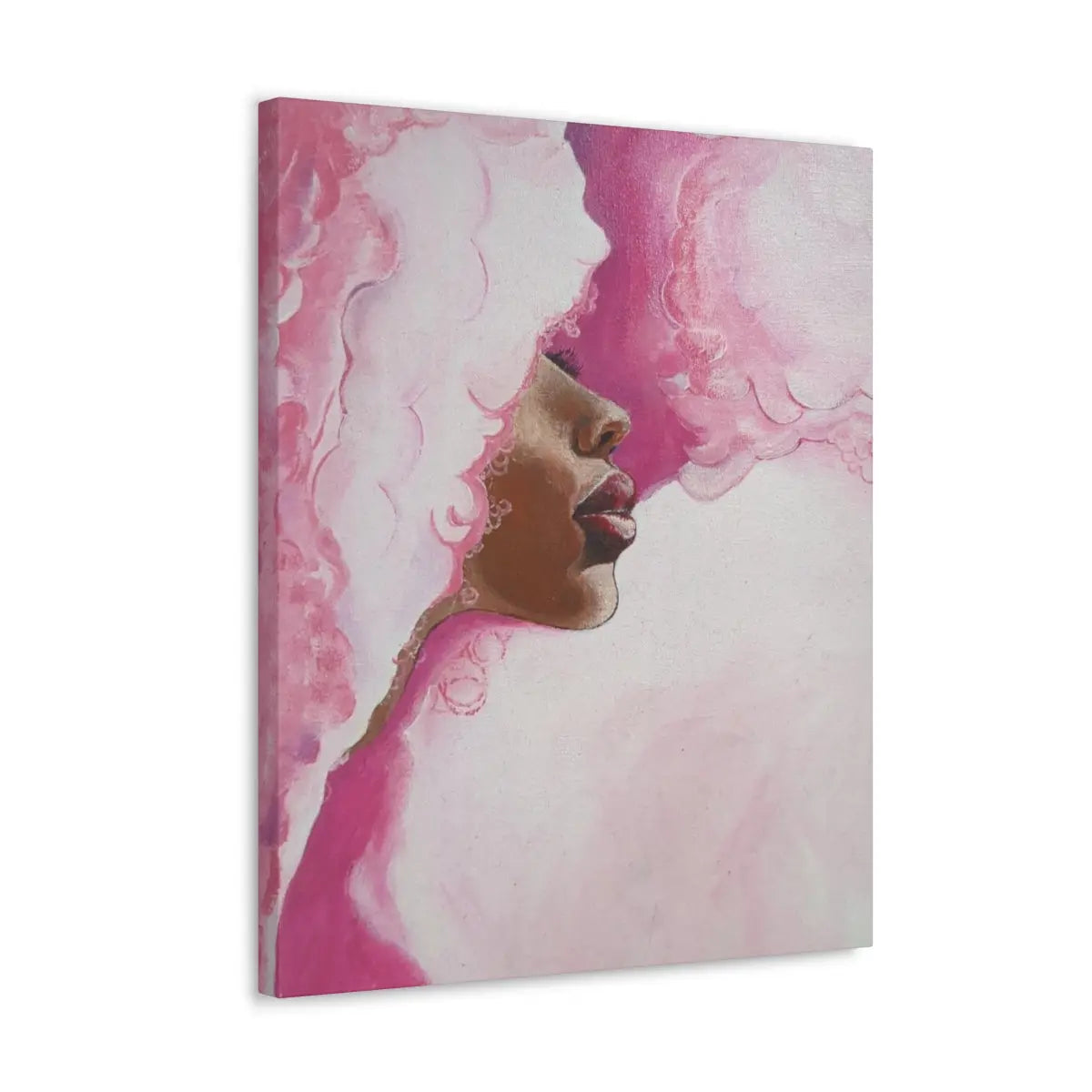 Pink Lady Wall Art Wrapped Canvas Printify