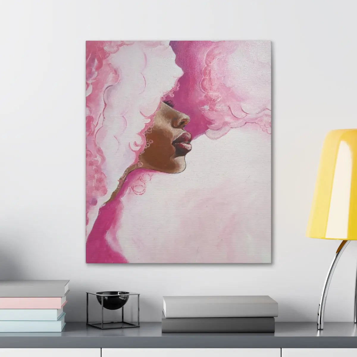 Pink Lady Wall Art Wrapped Canvas Printify